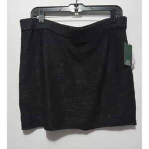 Wild Fable Size XL Knit Mini Skirt Sparkle Casual Party Black Sequin